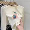 Camiseta stylish de doble cara con forro polar, cuello redondo, para niños mayores, cálida y suave, top casual de manga larga para niñas, adecuado para usar en capas