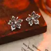 Brincos Weidini Prata 925 Folha de Bordo Flor Estilo Fashion com Sensação de Alto Padrão Estilo Floresta Eh-2383 Exclusivo para Vendas Transfronteiriças