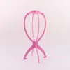Soporte para cabeza de peluca, estante de soporte para exhibición de cabello real, soporte de plástico para peluca