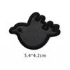 Patch autoadesivo para jaqueta de penas, adesivo de tecido bordado, remendo para buraco rasgado infantil, subsídio para reparo sem costura, patch decorativo preto para roupa