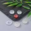 Fivela de Paz de Ágata Branca Pura Natural de Alta Qualidade para DIY, Pingente de Grampo de Cabelo Estilo Antigo, Fivela Decorativa Semi-Acabada, Atacado em Estoque