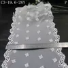 Tanglong Encaje de Malla Elástica Bordado Floral Hueco de Doble Cara Simple 25cm Adornos para Ropa Infantil Adorno de Encaje