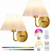 Nova Luminária de Parede Sem Fio Transfronteiriça, Lâmpada RGB a Bateria para Quarto ao Lado da Cama, Iluminação de Parede para Fundo de Sala de Estar e Escada