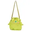 Bolso Cruzado Estudiante Soft Girl Personalidad Linda Linda Divertida Monstruo Estereoscópico Bordado de Felpa Bolso de Hombro