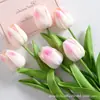 Mini flor de tulipán artificial de PU decoración del hogar flor boda flor falsa accesorios para fotografía de mano fábrica planta venta al por mayor