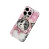 Flor Gato Lindo Estampado por Transferencia de Calor Modelo de Comercio Exterior Manzana 17 Funda para Teléfono iPhone 18 Pro Max Cubierta Protectora Ultra Delgada