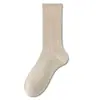 Calcetines de Algodón para Hombre Verano Finos de Media Pantorrilla Absorbentes del Sudor Transpirables Antibacterianos Resistentes al Olor Primavera/Otoño Deportivos Calcetines Largos para Hombre