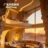 Techo de yeso GRG, arco de cúpula irregular, diseño popular de techo curvo para vestíbulos de restaurantes y hoteles, fábrica personalizada