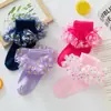 Calcetines de Encaje para Niñas Otoño e Invierno Calcetines de Algodón para Niños Danza Latina Princesa Recién Nacido Lindos Calcetines para Niños Calcetines para Niñas