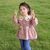 Chaqueta Holgada de Estilo Occidental para Niñas para Primavera y Otoño de Manga Larga para Bebé 2025 Nuevo Estilo Coreano Abrigo Viento Fragante Primavera Princesa