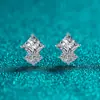 Pendientes de Plata de Ley S925 con Moissanita Xindeyi para Mujer, Pendientes Cuadrados Exquisitos y Simples, Versátiles para Ropa de Trabajo Diaria