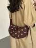 Bolso bandolera de moda estilo coreano, lindo y moderno, nueva colección verano 2026, diseño simple, adecuado para el trabajo y los desplazamientos, bolso de hombro de lunares de moda