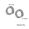 Pendientes geométricos minimalistas de alta gama transfronterizos, acero inoxidable, impermeables, no se decoloran, pendientes circulares de nicho de acero de titanio para mujer