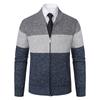 23 comércio exterior novo outono e inverno suéter masculino grosso forrado de lã plus size suéter casual masculino solto gola alta combinação de cores