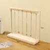 Prateleira de Exibição para Armazenamento de Colares DIY Suporte de Colares de Madeira Prateleira de Exibição de Joias da Moda Suporte para Pulseiras e Pingentes