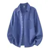 Camisa de Manga Larga a Cuadros Pequeños Nueva de Otoño 2026 para Hombres y Mujeres, Informal Estilo Hong Kong Corte Holgado Talla Grande Camisa a Cuadros
