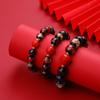 Pulseras de Vidrio Multicolor de Múltiples Tesoros, Bestias Tragadoras de Oro, Mantra de Seis Caracteres para una Familia de Tres, Pulseras de Cuentas de Transferencia de Cinabrio, Regalos de Joyería