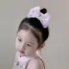 Tiara de Corona de Princesa de Aspecto Elevado Diadema de Perlas para Niños Cuerda de Cabello para Fiesta de Niñas Banda Elástica Accesorios para el Cabello