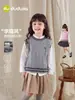 [Obtén 3 USD de descuento al comprar 2 artículos] [Estilo Preppy] Chaleco para Niñas Dudu, Chaleco Cálido de Otoño para Niñas, Ropa Infantil de Moda