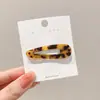 Celebridade da internet simples placa de acetato BB clipe para meninas franja lateral clipe lateral florido cor de casco de tartaruga oco gota d'água grampo de cabelo