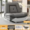 Sillón sofá individual, sofá cápsula espacial, sofá reclinable eléctrico giratorio para sala de estar, mecedora multifuncional de cuero WY