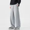 Pantalones casuales holgados rectos negros para hombre, tendencia otoño e invierno 2026, nuevos pantalones deportivos transpirables estilo americano para hombre