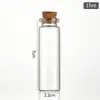 22 Botellas Corchadas, Botellas de Dulces, Botellas Dispensadoras de Píldoras de Madera de Aloes, Frascos de Grava de Cristal, Vidrio Transparente