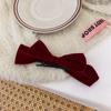 Veludo Tridimensional Duplo Gravata Grampo de Cabelo Outono e Inverno Novo Retro Preto Feminino Headwear Doce Elegante Menina Quebrado Grampo de Cabelo