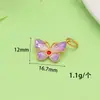 Venta Directa de Fábrica de Accesorios para Pulseras de Mariposa Esmaltadas Chapadas en Oro que Conservan el Color, Espaciadores de Cuentas para DIY y Accesorios al por Mayor