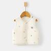 Chaleco Cálido para Bebé Primavera y Otoño Chaleco Acolchado para Bebé Chaleco para Niños Top de Modal para Recién Nacidos