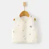 Chaleco Cálido para Bebé Primavera y Otoño Chaleco Acolchado para Bebé Chaleco para Niños Top de Modal para Recién Nacidos