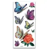 Adesivos de Tatuagem Flor Colorida Impressa em 3D Esboço Colorido Venda Direta da Fábrica Atacado em Estoque Adesivos de Tatuagem à Prova d'Água