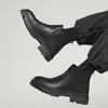 [Personalizado] Botines Planos Otoño e Invierno para Hombre Estilo Británico de Una Sola Pierna Botas de Cuero para Hombre Botas Chelsea S52-H