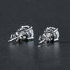 Pendientes de botón de platino pt950 chapado con cuatro garras de Zircón sintético para mujer y hombre, ocho corazones y ocho flechas, moissanita, diamante único simple, Super Brillante, Red Social