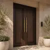 Manija de villa de lujo para comunidad de hotel de alta gama, manija de puerta de vidrio puerta de madera, manija de puerta principal de estilo minimalista moderno hecha a medida