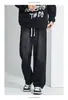 Calça Jeans Masculina Primavera e Outono Marca Tendência Estilosa Solta Perna Larga Reta 2026 Novo Estilo Americano Tendência Roupa de Trabalho Versátil