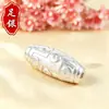 Contas Espaçadoras de Prata Pura 999 3D Prata Dura Contas Dzi Vintage Acessórios Pingente DIY Pulseira Tecida com Contas Joias