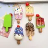 Nuevo Transparente Fruta Helado Comida Juguete Amuletos Pegamento de Crema DIY Funda de Teléfono Móvil Pasador Calcomanía para Vaso de Agua Accesorios de Resina