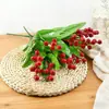 Atacado Fruta Artificial de 5 Cabeças Cacho de Frutas de Natal Espuma de PVC Fruta da Fortuna Fruta Auspiciosa Flor Artificial Decoração Adereços
