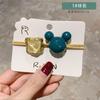 Estilo coreano color caramelo Cuadrado Cristal Banda de goma Diadema para el pelo Niña Geométrico Mickey Cuerda para atar el pelo Accesorios para el pelo Entrega de una sola pieza