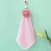 Toalha de Mão para Cozinha Pendurar Pano Desenho Animado Veludo Coral Toalha de Mão Infantil Espessada Absorvente Limpeza Toalha Pendurar