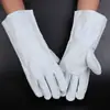 Guantes de soldar de piel de vaca engrosados resistentes a altas temperaturas anti-quemaduras largos guantes de protección laboral para soldar alargados