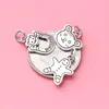 Prata Esterlina S925 Homem de Gengibre Cabeça de Urso Pingente de Presente Joias Tecidas à Mão Acessórios DIY Material Material de Natal