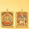 Thangka Tibetano Meio Pintado à Mão Estilo Dourado Incrustado Thangka da Vida Passada e Presente Estilo Colar de Corda Colorida