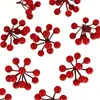 Fabricantes Transfronterizos al por Mayor Bayas Rojas, Frutas Rojas Simuladas, Decoraciones Festivas de Navidad y Año Nuevo para el Hogar, Bayas de Acebo de la Fortuna