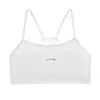 Design criativo de camada acolchoada evita que os mamilos apareçam para adolescentes sutiã de cor clara camisola confortável respirável