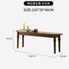 Mesa de Jantar Retrô de Madeira Maciça Franco-Americana Combinação de Mesa e Cadeira Mesa Retangular Estilo Antigo para Apartamento Pequeno Mesa de Jantar