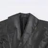 Atacado transfronteiriço 2026 estilo europeu e americano moda casual simples fivela de couro PU jaqueta de manga comprida com lapela para mulheres B483137