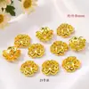 Chapado en Oro de 18k Colorido y Duradero Base de Flor para Pulsera DIY Base de Flor Hueca con Pétalos Cuentas Espaciadoras Tapa de Flor Paquete de Materiales para Accesorios de Joyería