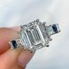 Anillo de Zirconia Cao Shi Brilla Anillo Transfronterizo para Mujer Anillo de Zirconia con Corte Princesa de Moda para Mujer Explosiones Transfronterizas